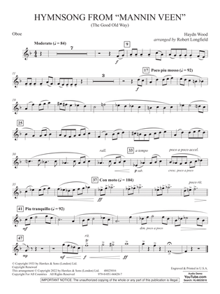 Hymnsong from "Mannin Veen" (arr. Robert Longfield) - Oboe