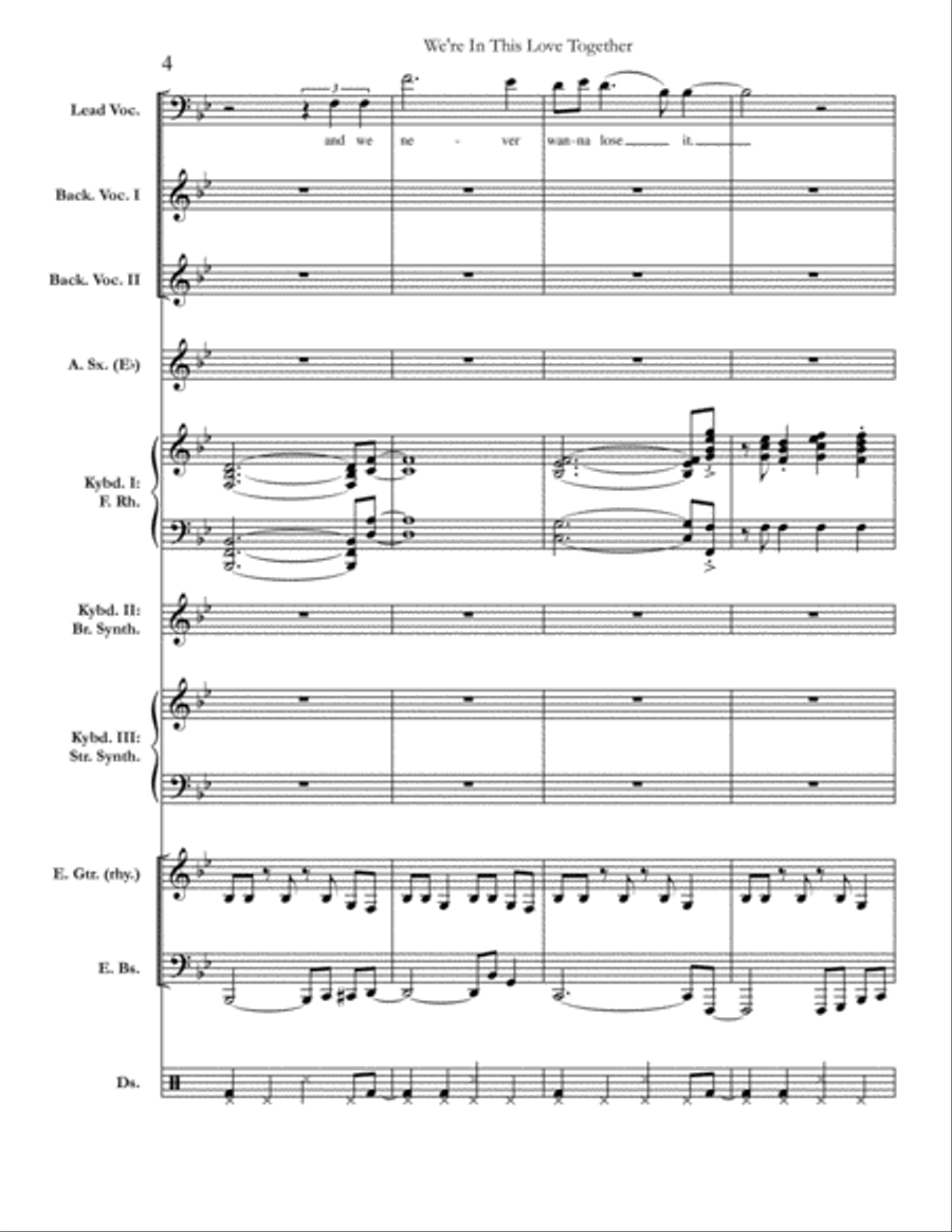 We're In This Love Together Small Ensemble scores gallery preview page 4