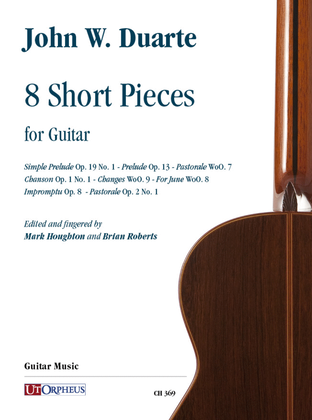 Book cover for 8 Short Pieces for Guitar