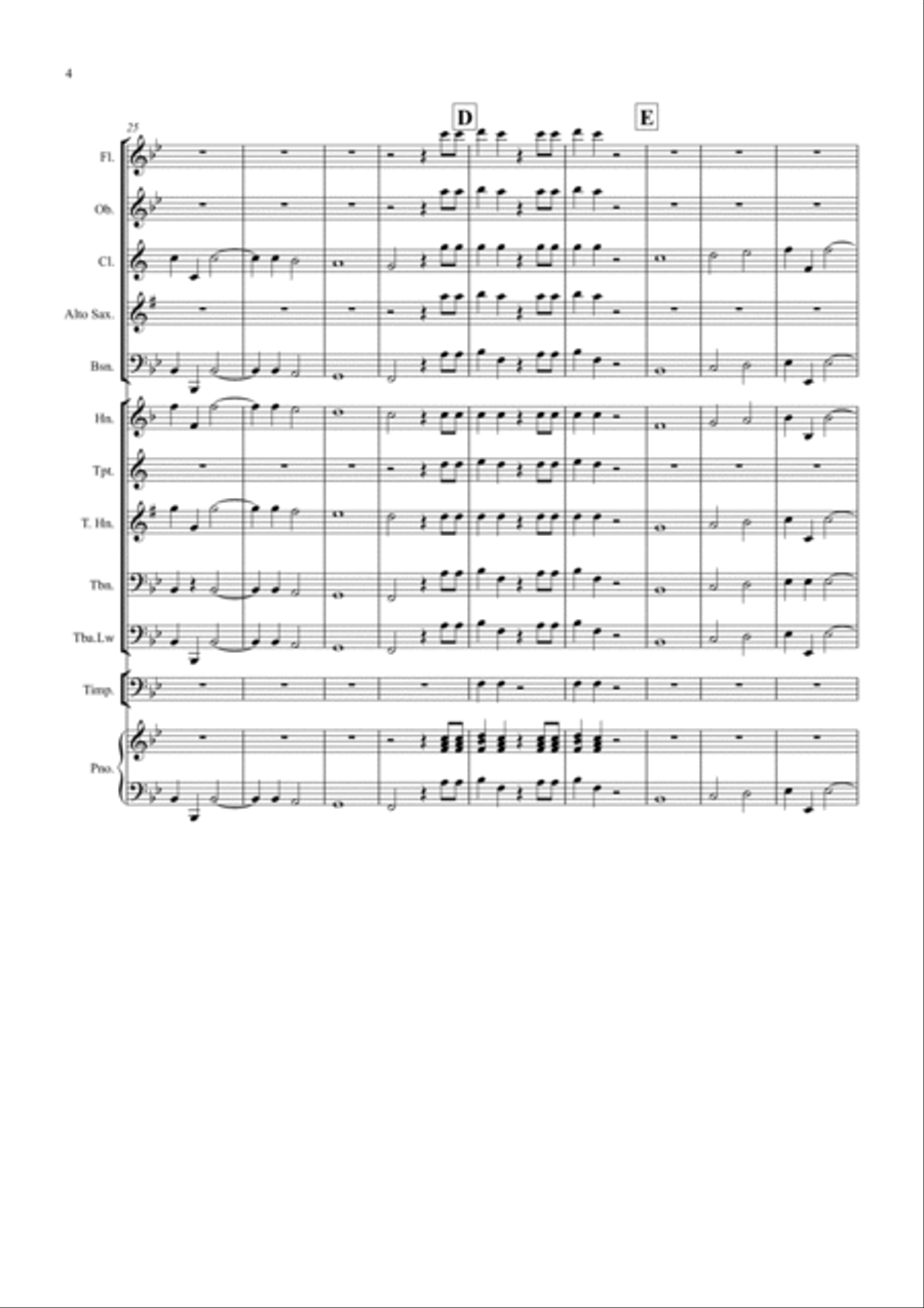 Hallelujah Chorus for School Wind Band - Score Only Concert Band scores gallery preview page 4
