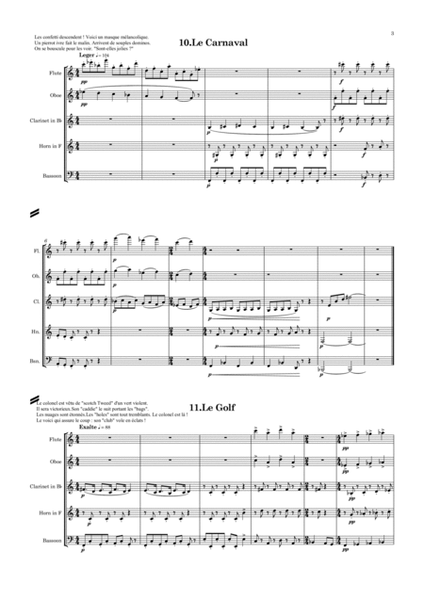Satie: A Further Selection of Nine Pieces from "Sports et Divertissements" - wind quintet image number null