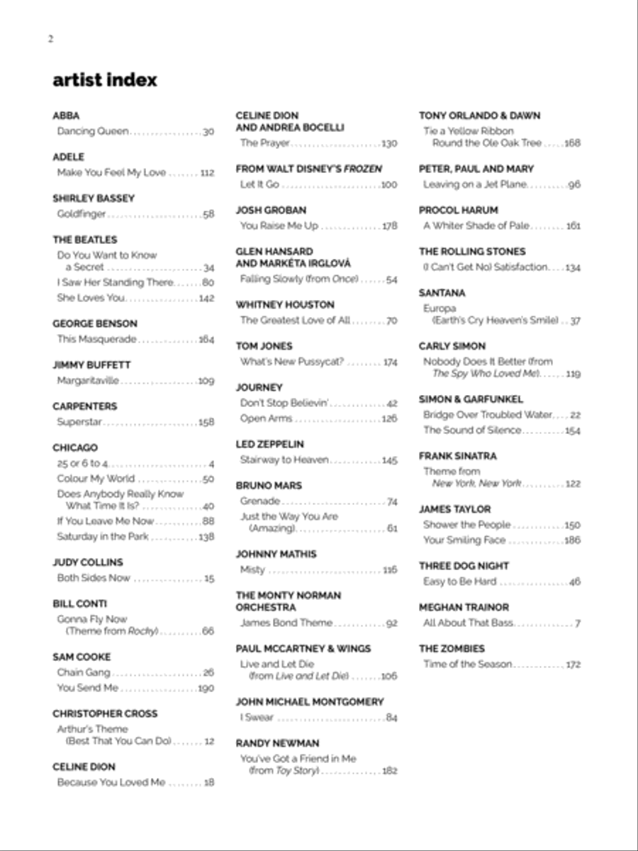 Alfred's Easy Piano Songs -- Rock & Pop Piano, Vocal, Guitar scores gallery preview page 3