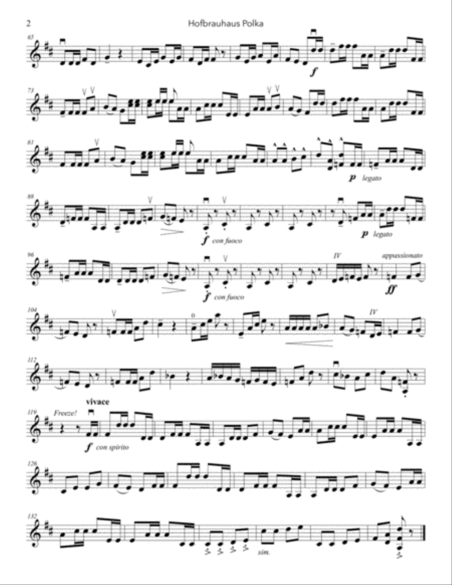 Hofbrauhaus Polka String Quartet scores gallery preview page 5
