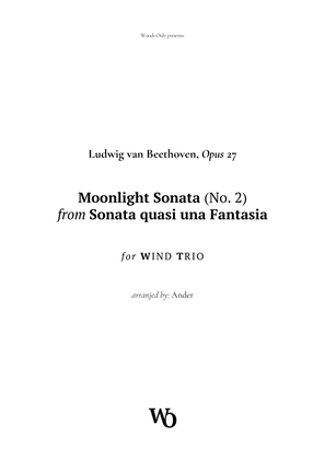 Book cover for Moonlight Sonata by Beethoven for Wind Trio