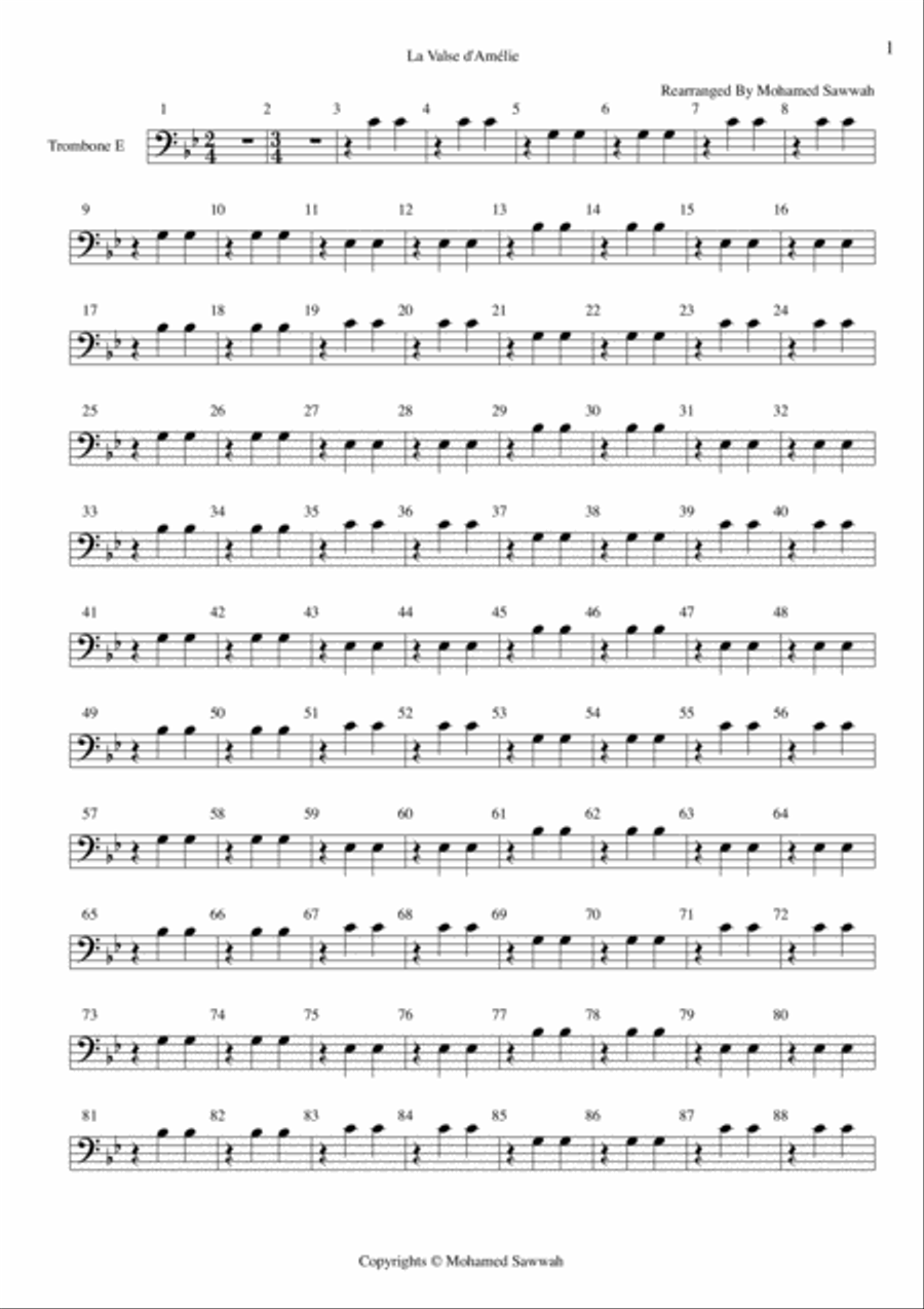La Valse D'amelie Brass Ensemble scores gallery preview page 3