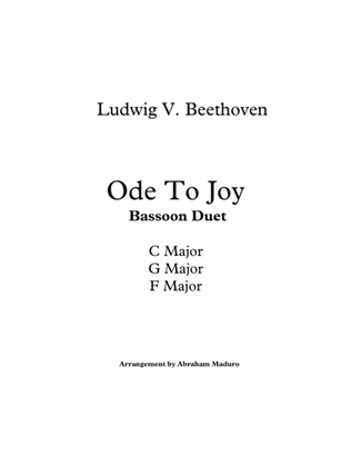 Book cover for Beethoven`s Ode to Joy Bassoon Duet-Three Tonalities Included