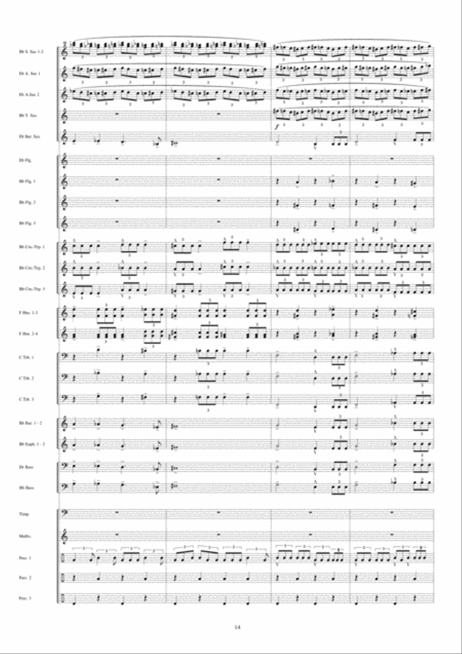Jericho Fanfare Band scores gallery preview page 15