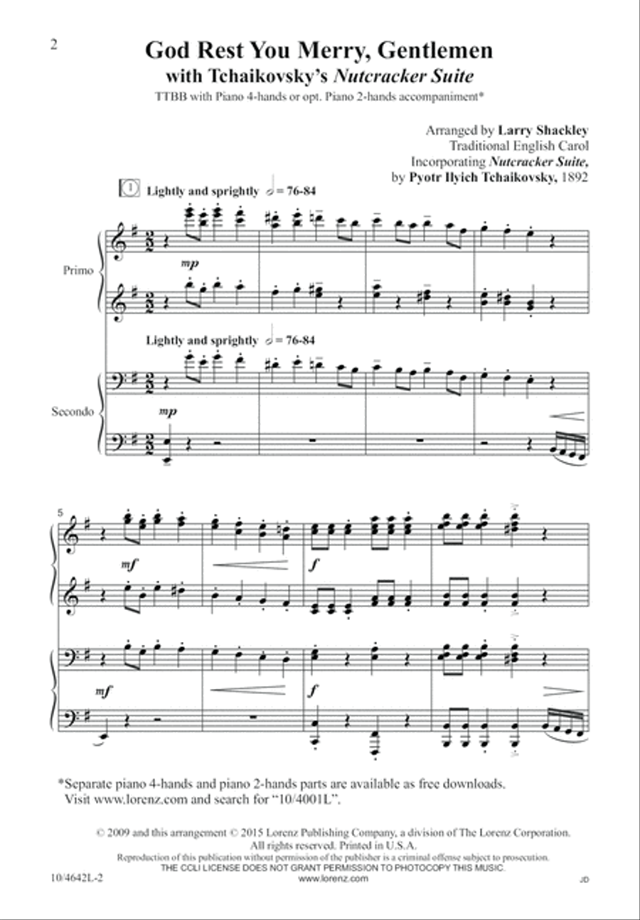 God Rest You Merry, Gentlemen TTBB scores gallery preview page 2