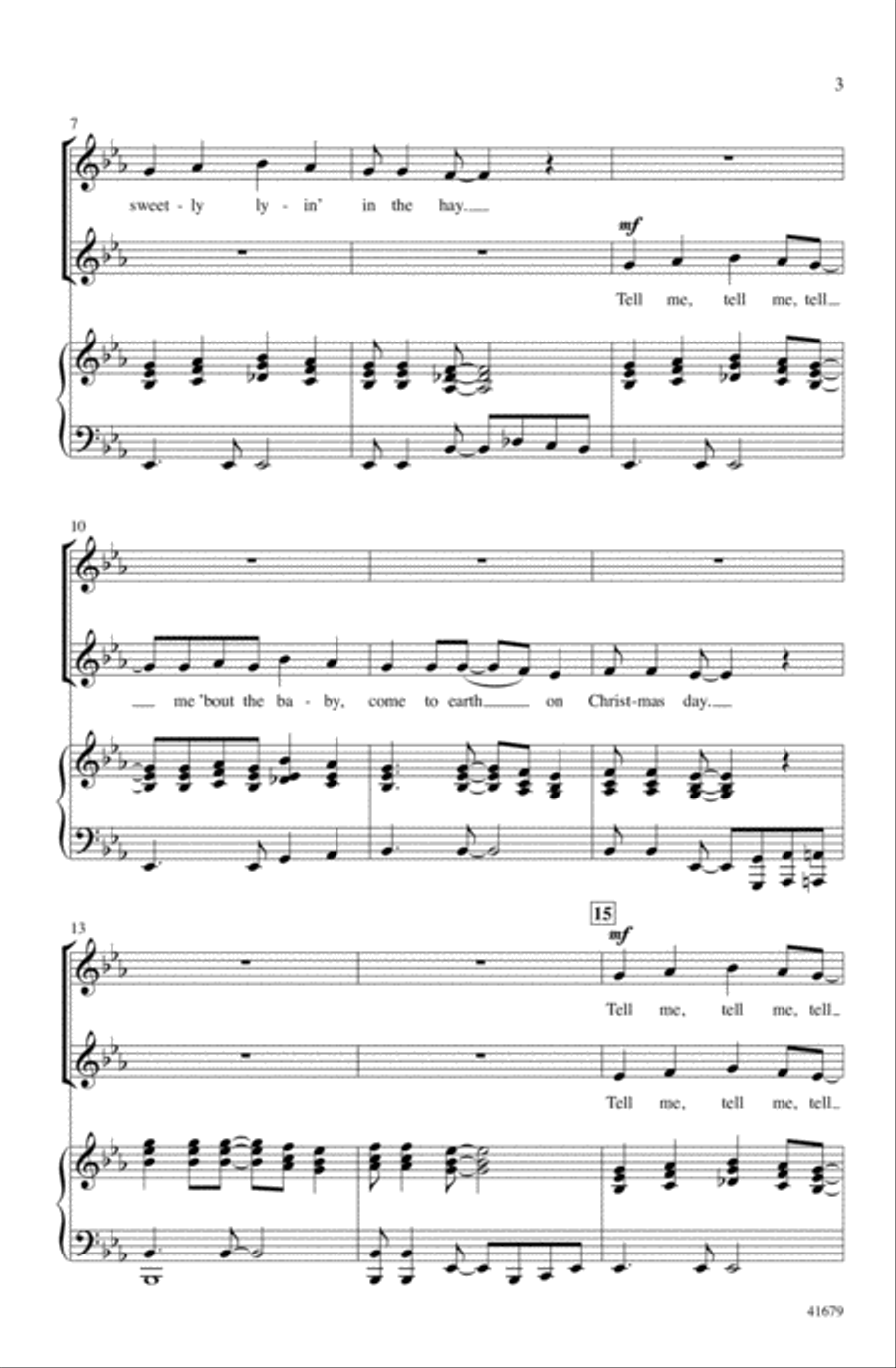 Tell Me, Tell Me! Tell Me, Tell Me! Choir scores gallery preview page 2