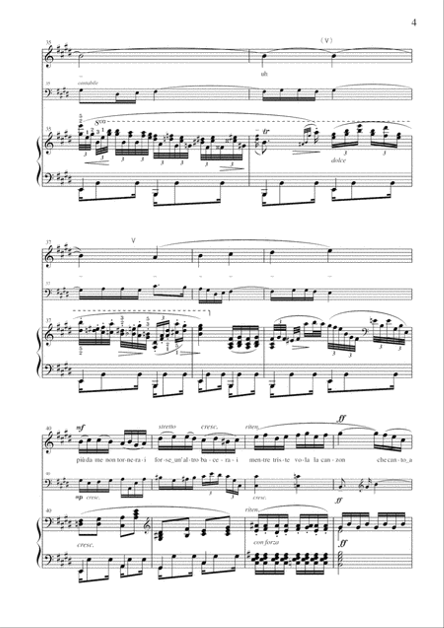 Chopin Etude op.10-3 for Trio (Soprano, Cello & Piano) arr. by Naoko Hayakawa Small Ensemble scores gallery preview page 5