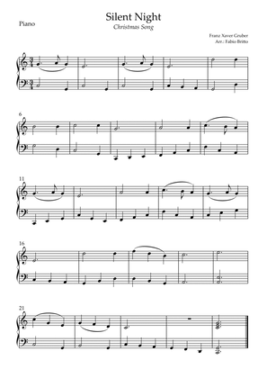 Silent Night (Christmas Song) for Easy Piano Solo