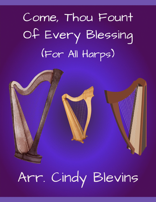 Come, Thou Fount of Every Blessing, for Lap Harp Solo