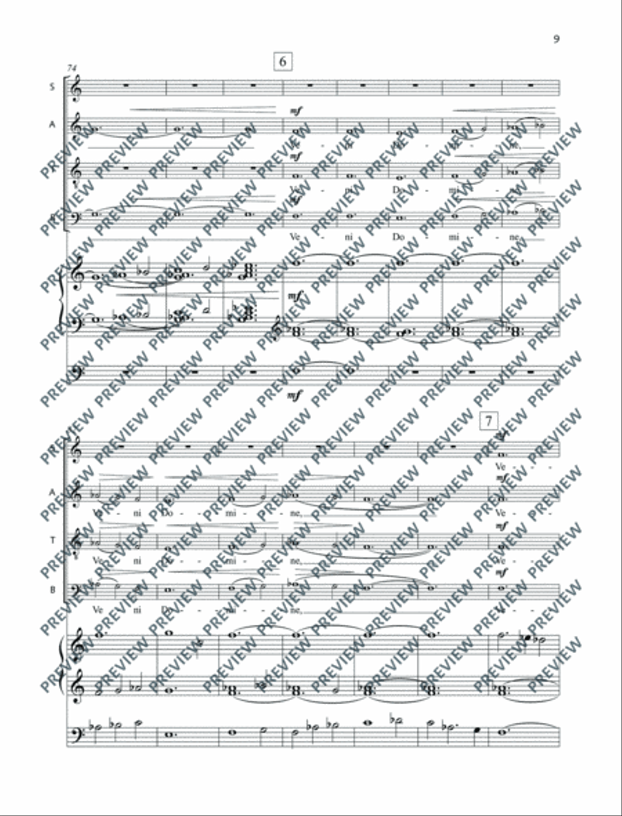Veni Domine 4-Part scores gallery preview page 10