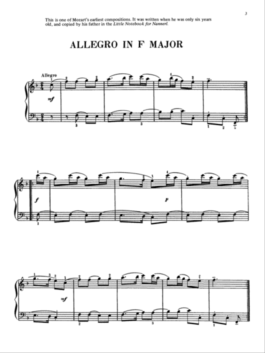 Mozart -- 21 of His Most Popular Pieces Piano Solo scores gallery preview page 3