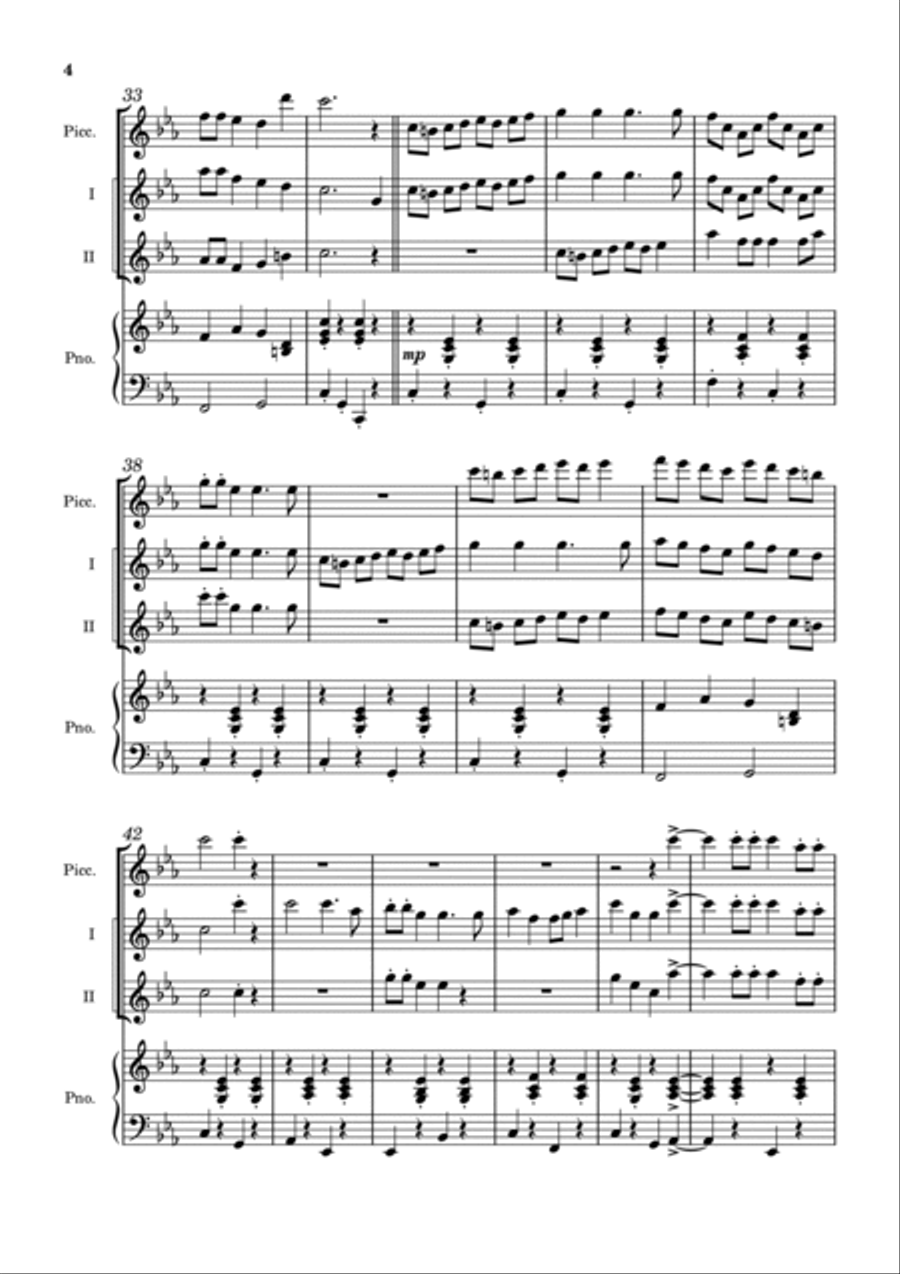 The Wellerman Jig Flute Duet scores gallery preview page 4