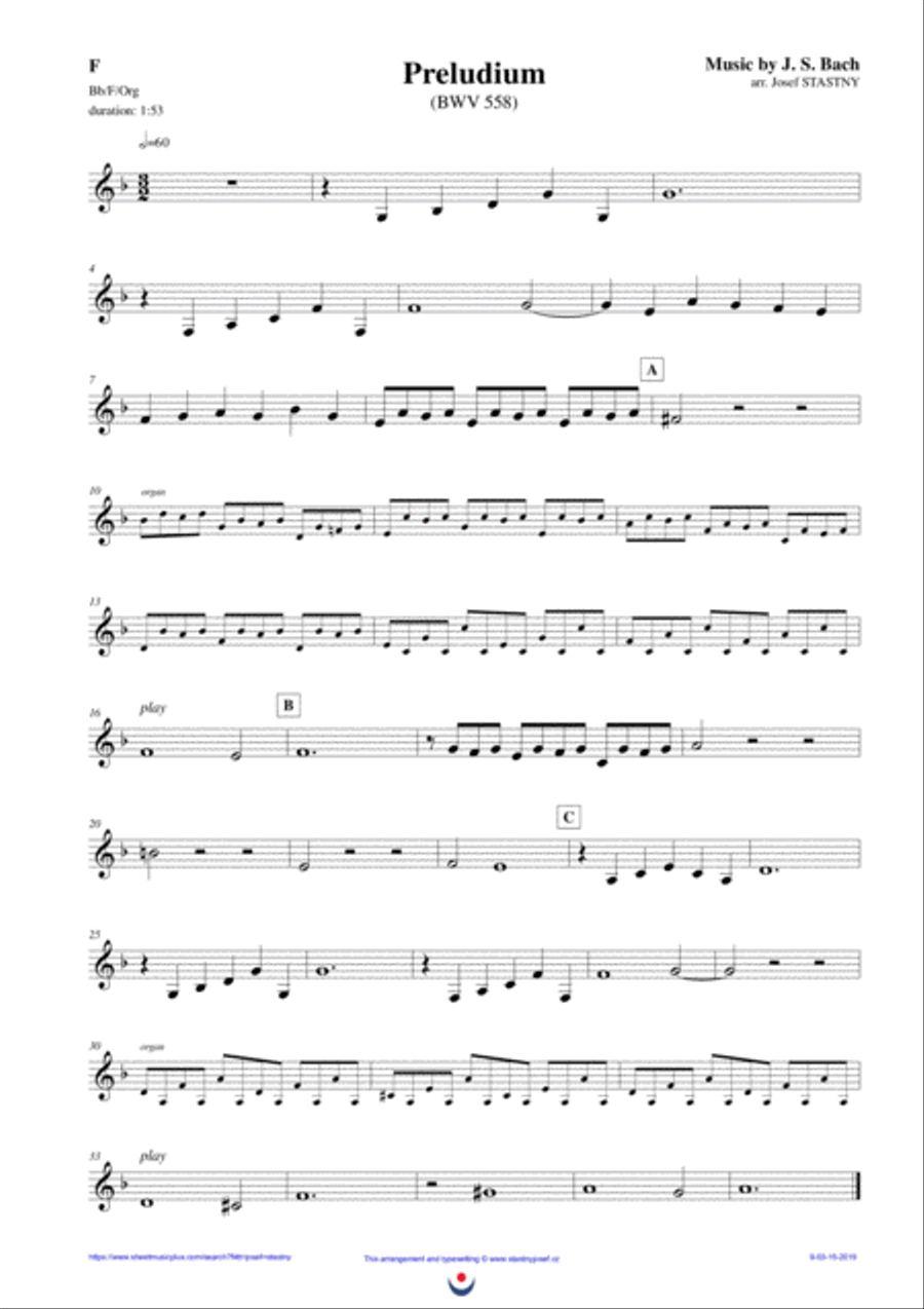 Preludium (Bach, BWV 558) Preludium (Bach, BWV 558) Large Ensemble scores gallery preview page 4
