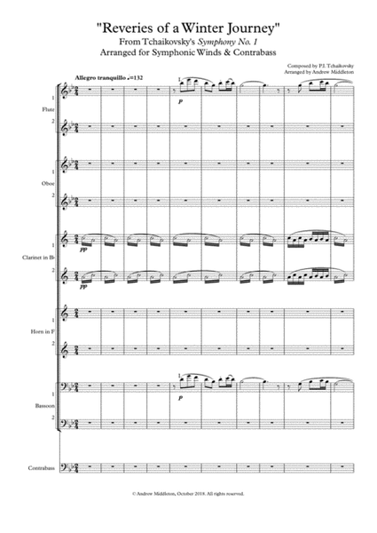 "Reveries of a Winter Journey" for Symphonic Wind & Contrabass