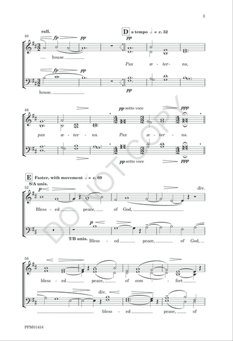Eternal Peace - SATB 4-Part scores gallery preview page 6