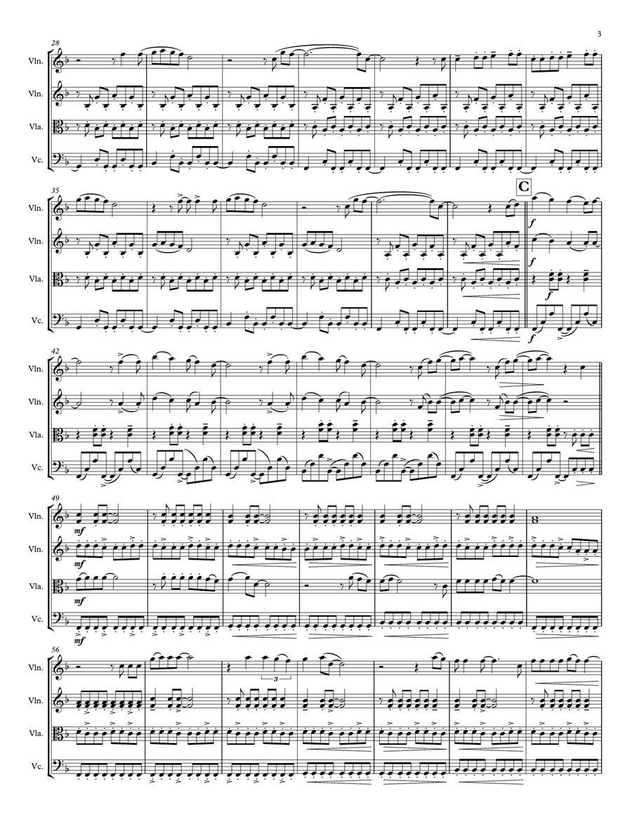 Marry You String Quartet scores gallery preview page 3