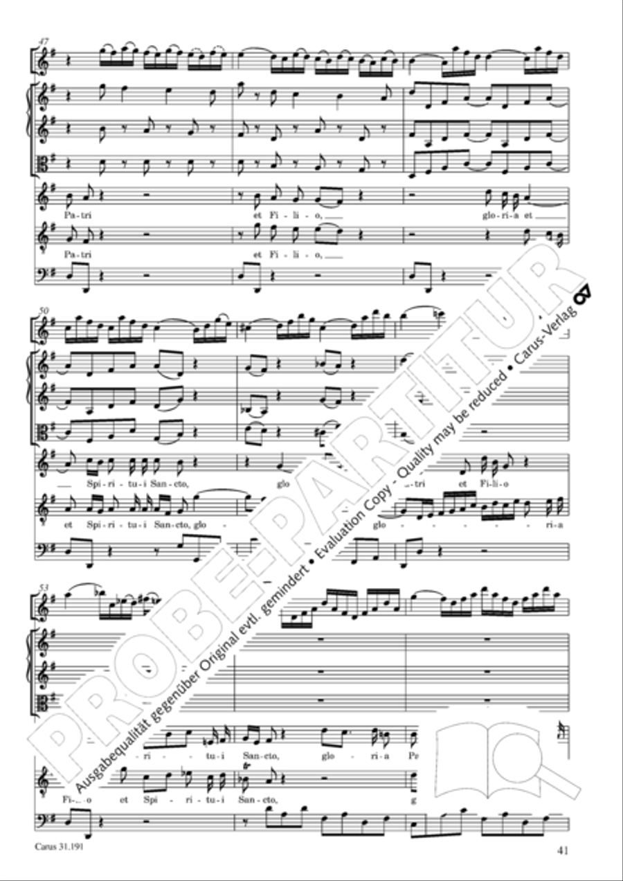 Gloria in excelsis Deo SSATB scores gallery preview page 41