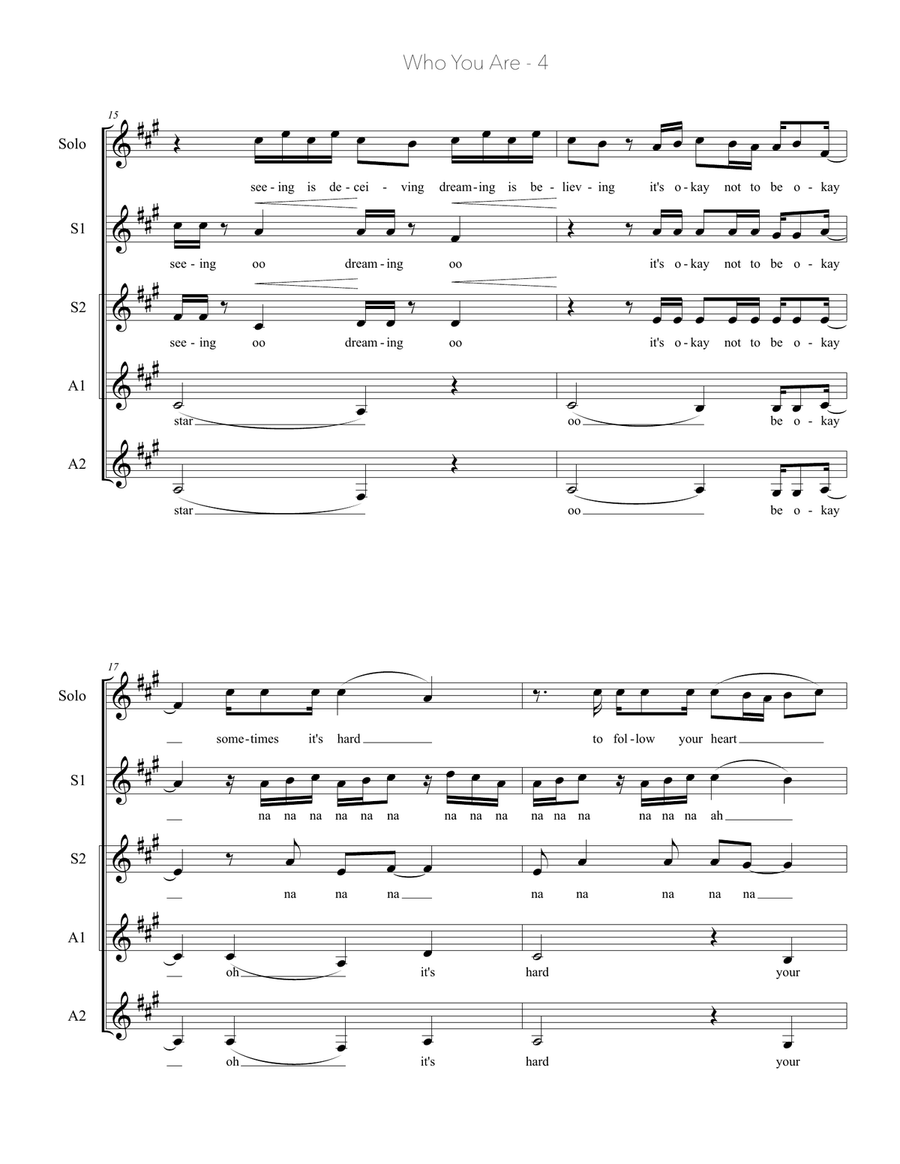 Who You Are SSA scores gallery preview page 4