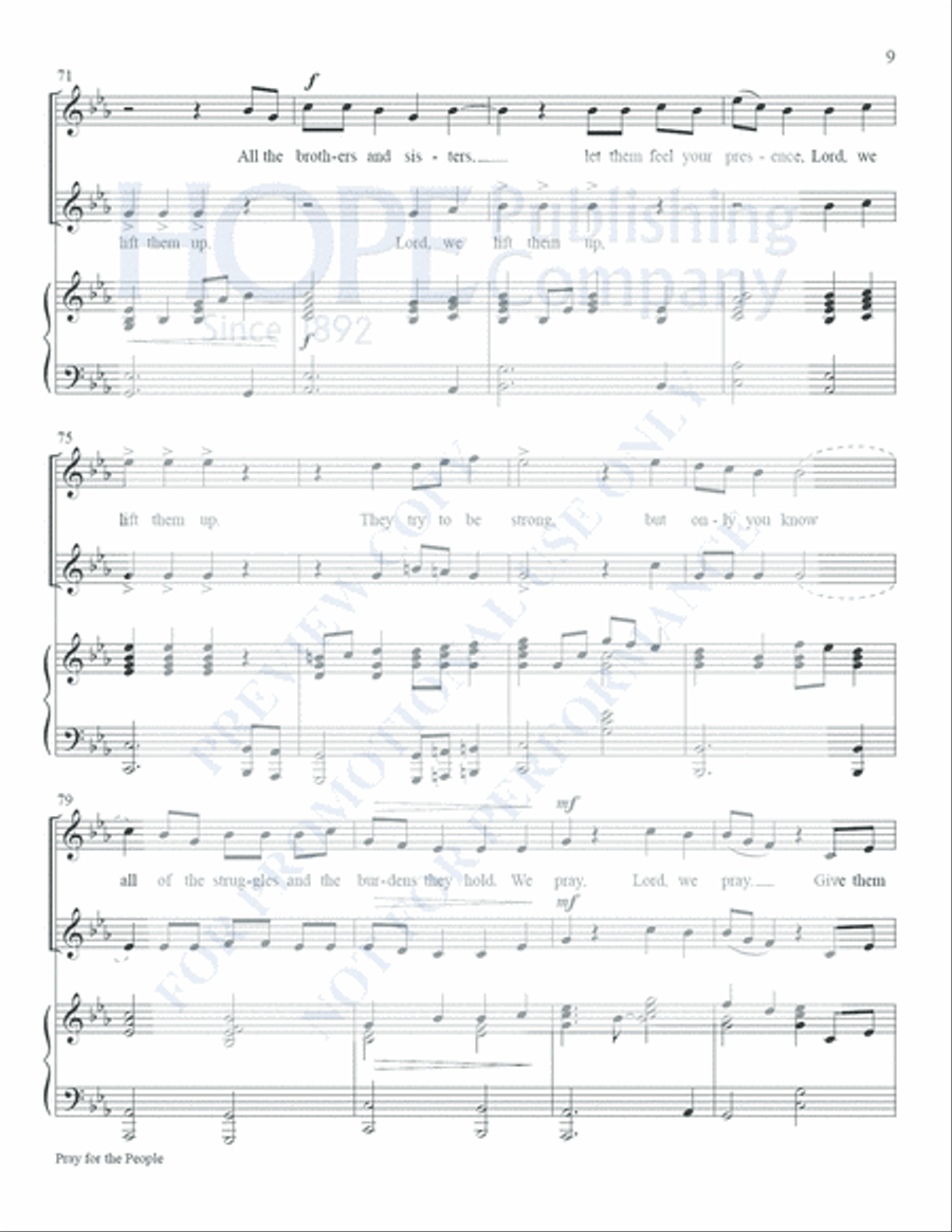 Pray For the People Piano scores gallery preview page 10
