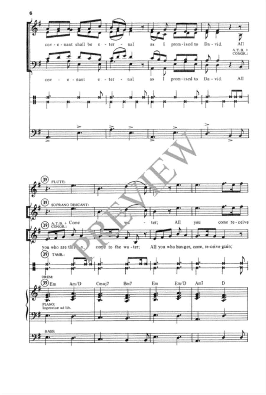 All You Who Are Thirsty 4-Part scores gallery preview page 7
