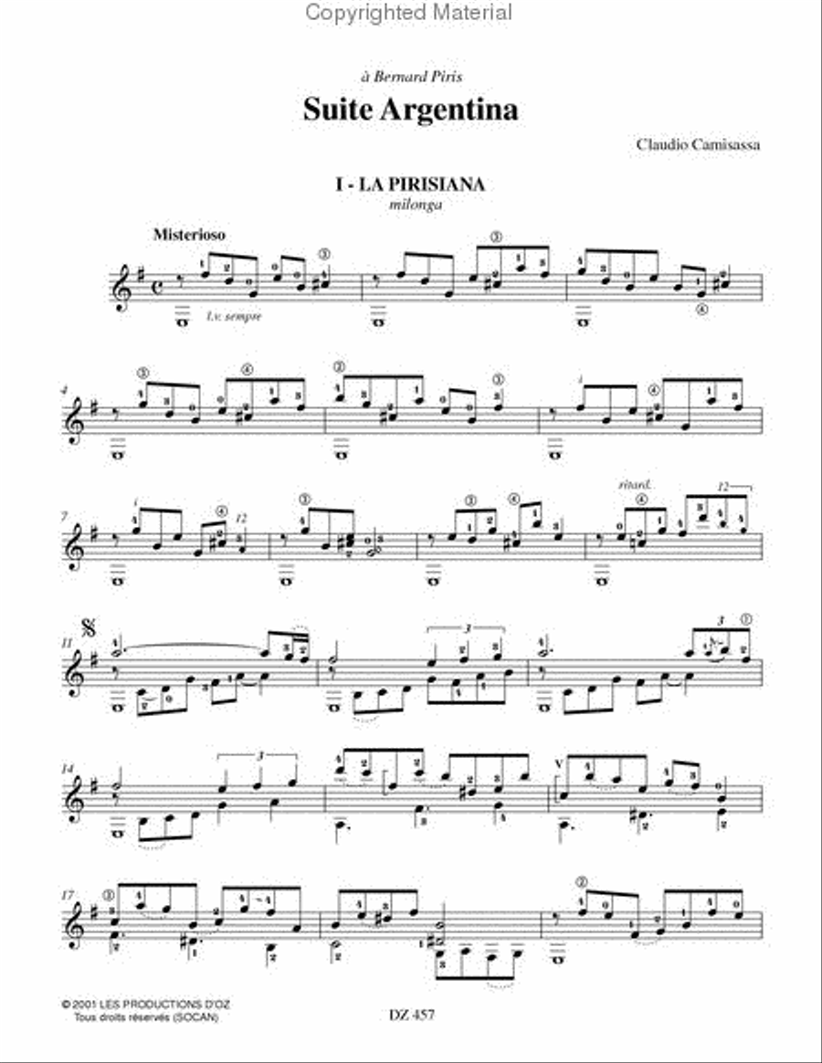 Suite Argentina Classical Guitar scores gallery preview page 2