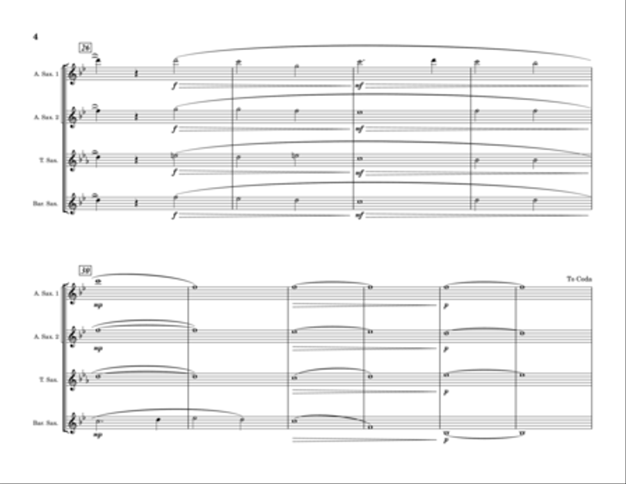 Salvation Is Created Saxophone Quartet scores gallery preview page 4