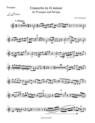 Trumpet Concerto in G minor (Trumpet and Piano)