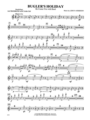 Bugler's Holiday (with Cornet Trio): WP 3rd B-flat Trombone T.C.