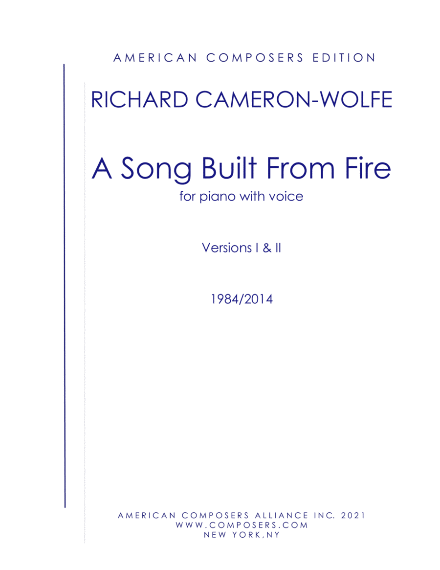 [Cameron-Wolfe] A Song Built From Fire Voice scores gallery preview page 1