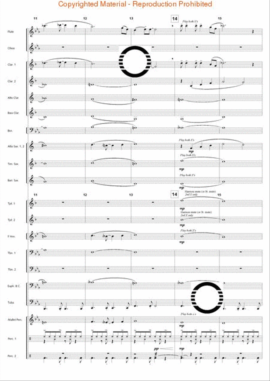 Bossa Nova Breeze Concert Band scores gallery preview page 4