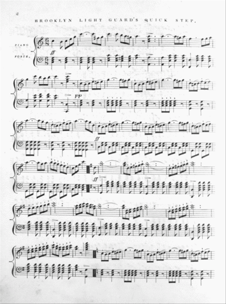 The Brooklyn Light Guard Quick Step Piano Solo scores gallery preview page 2