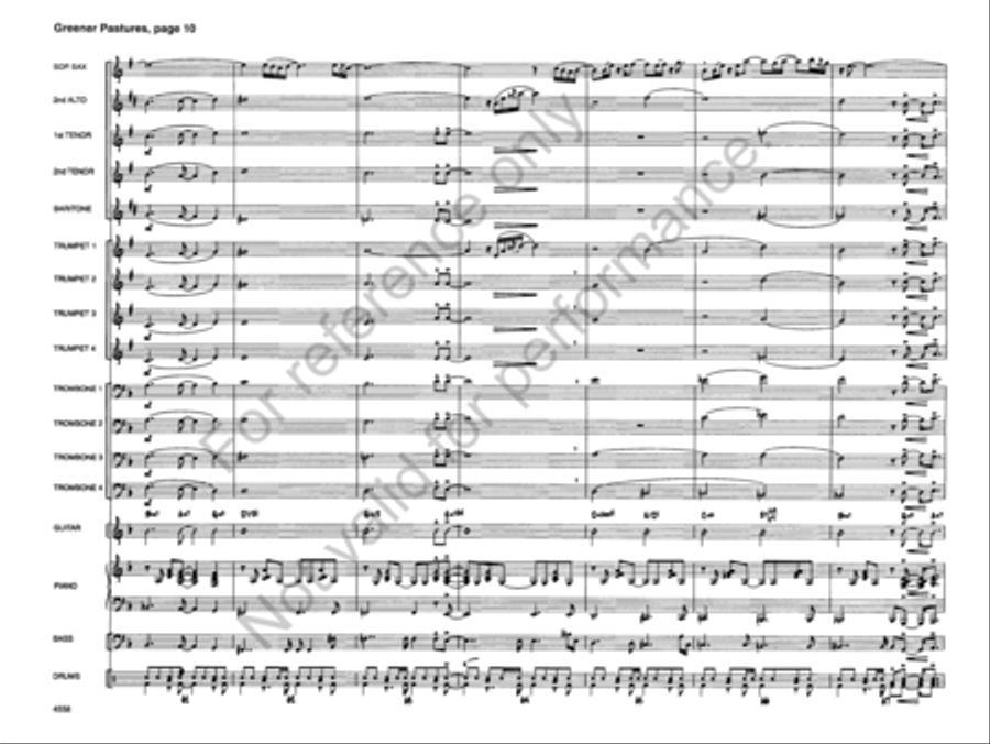 Greener Pastures Greener Pastures Jazz Ensemble scores gallery preview page 11