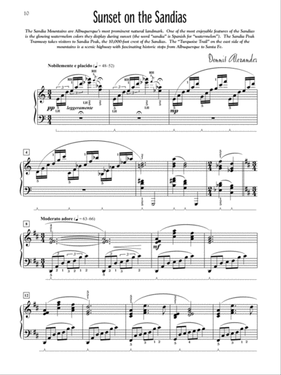 New Mexico -- Land of Enchantment Piano Solo scores gallery preview page 4