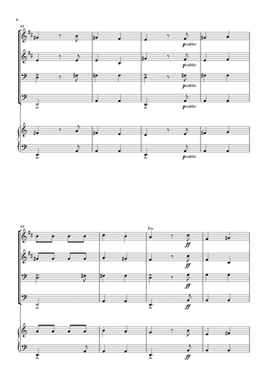 Habanera - Carmen - Georges Bizet, for Brass Quartet in a easy version with piano and chords image number null