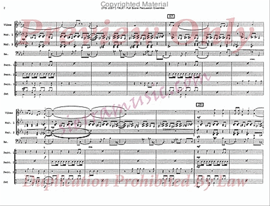 It's Just Talk Percussion Ensemble scores gallery preview page 3
