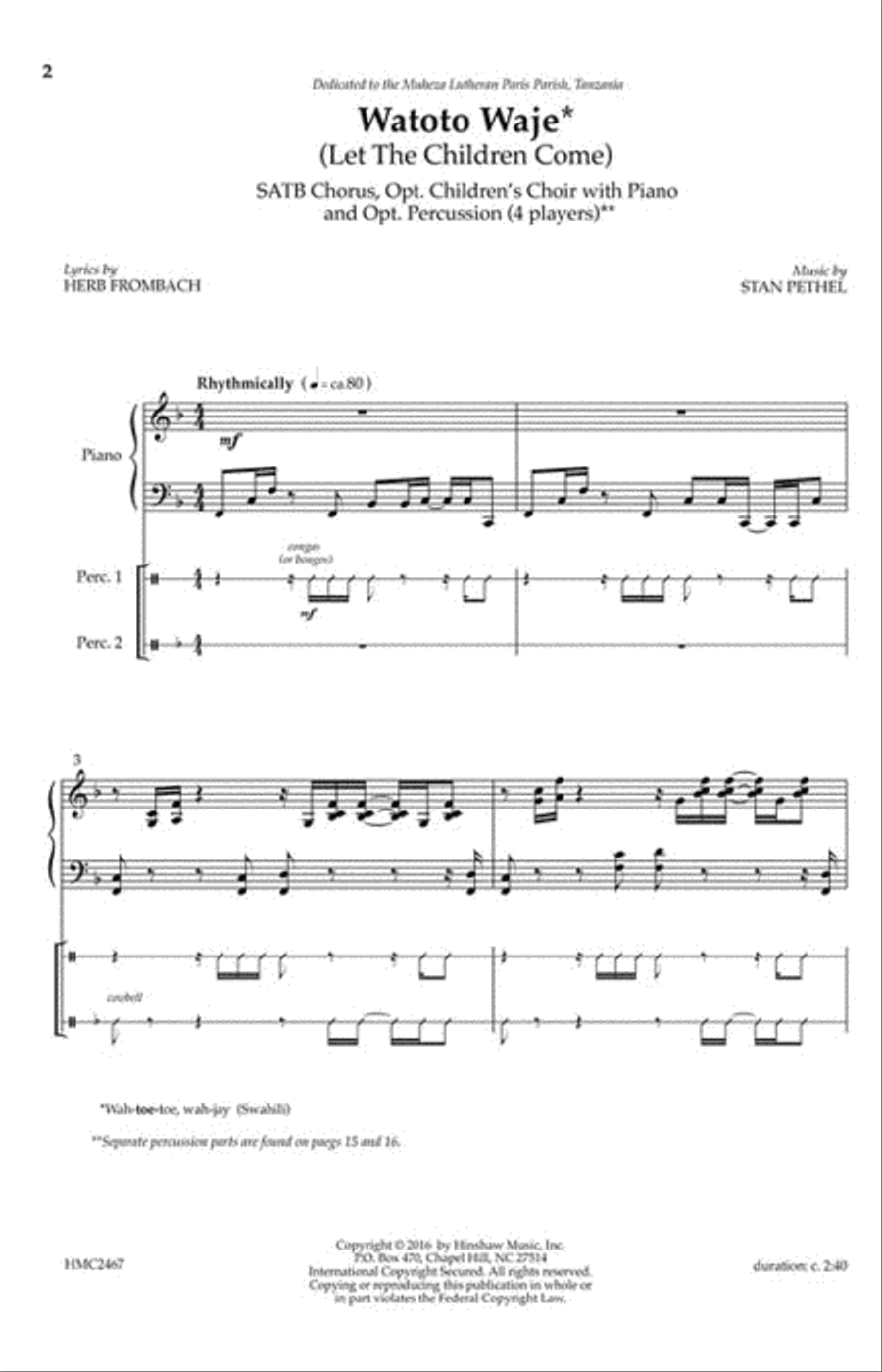 Watoto Waje Watoto Waje 4-Part scores gallery preview page 2