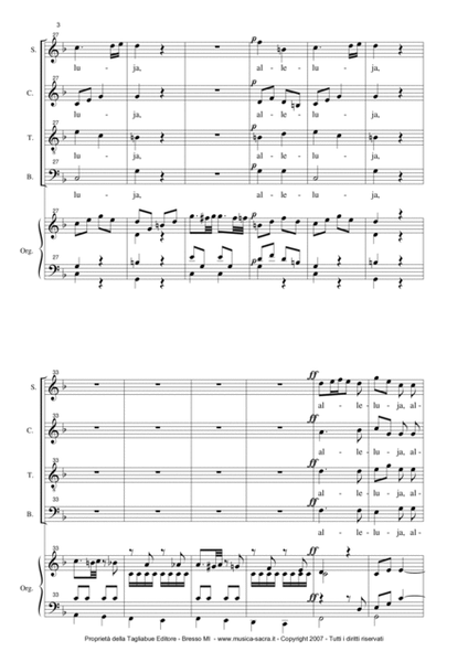 ALLELUJA (Exsultate, jubilate K.165) W.A.Mozart - Arr. for SATB Choir and Organ image number null