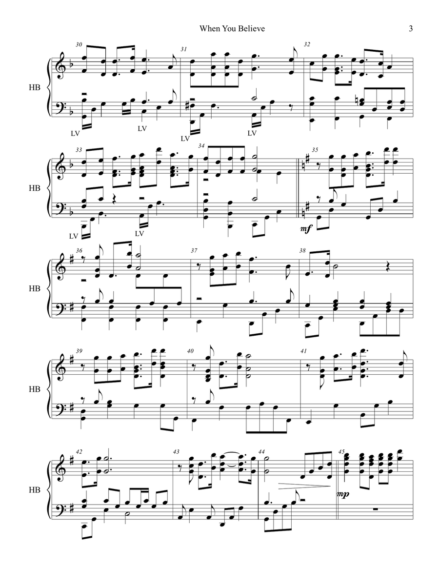 When You Believe (From The Prince Of Egypt) Handbell Choir scores gallery preview page 3