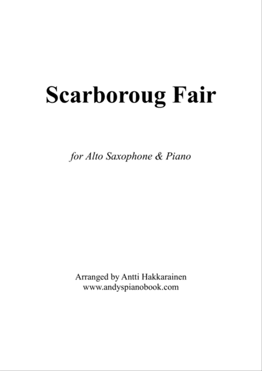 Scarborough Fair - Alto Saxophone & Piano Alto Saxophone scores gallery preview page 1