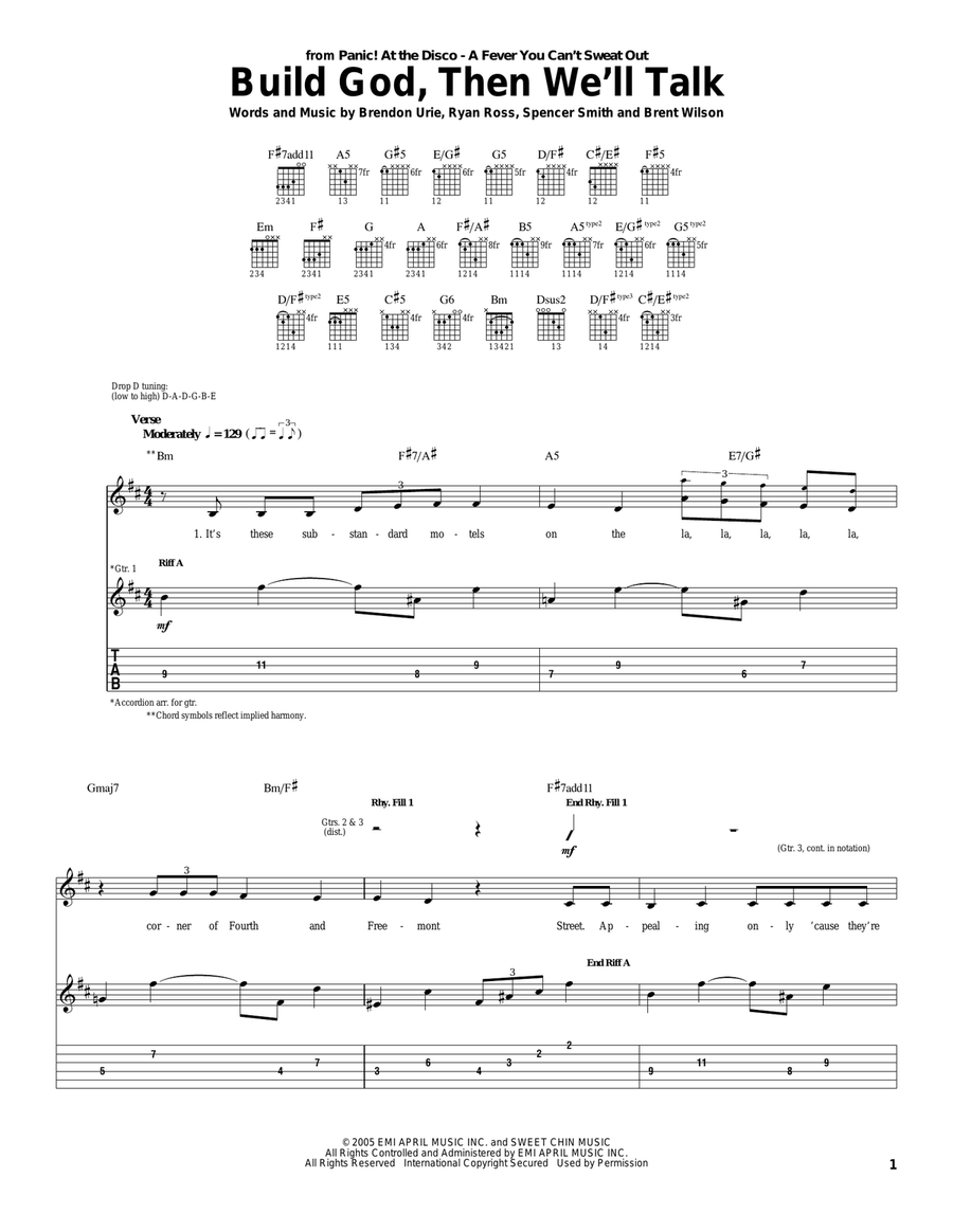 Build God, Then We'll Talk Acoustic Guitar scores gallery preview page 1