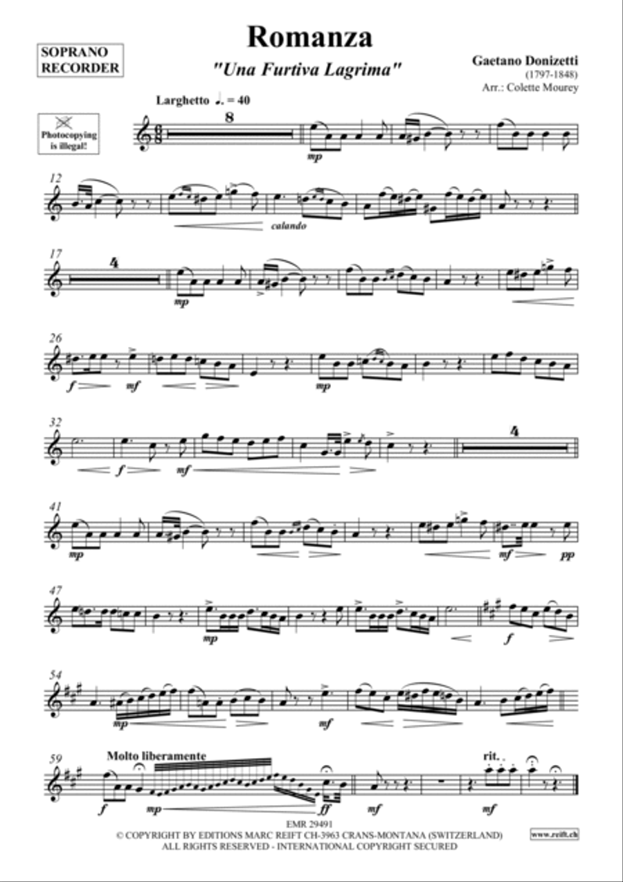 Romanza Soprano Recorder scores gallery preview page 2
