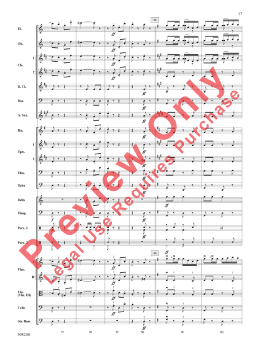 Overture from Carmen Full Orchestra scores gallery preview page 18