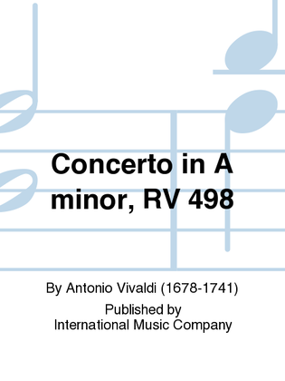 Book cover for Concerto In A Minor, Rv 498