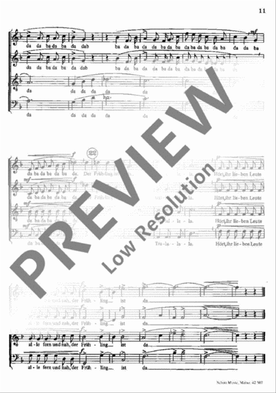 Frühlingslieder-Potpourri 4-Part scores gallery preview page 12