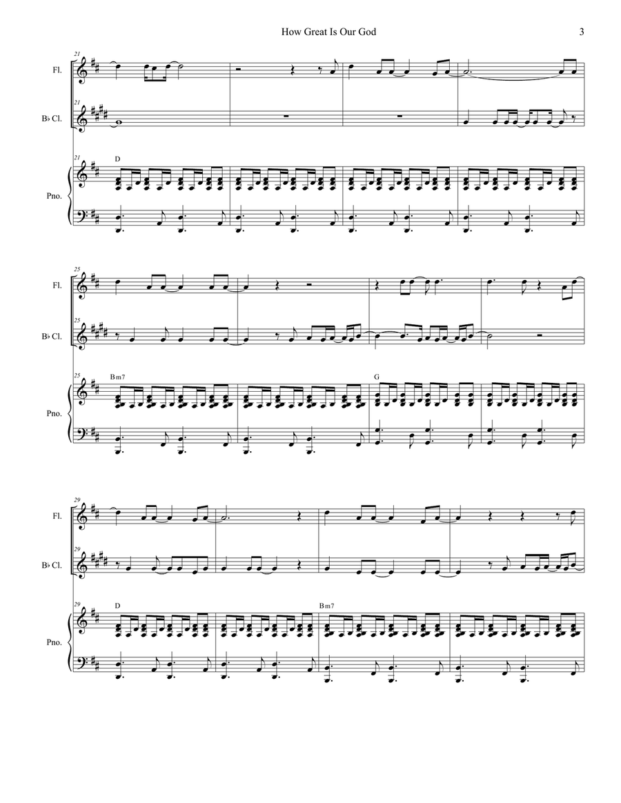 How Great Is Our God Woodwind Duet scores gallery preview page 3