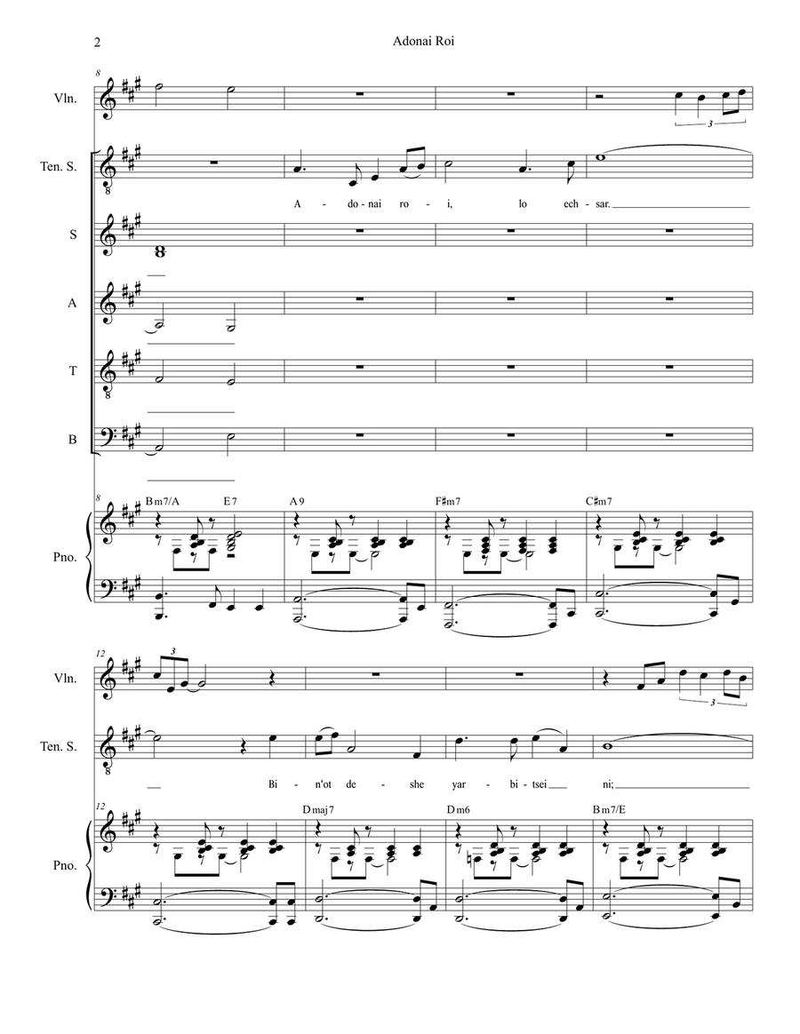 Adonai Roi 4-Part scores gallery preview page 2