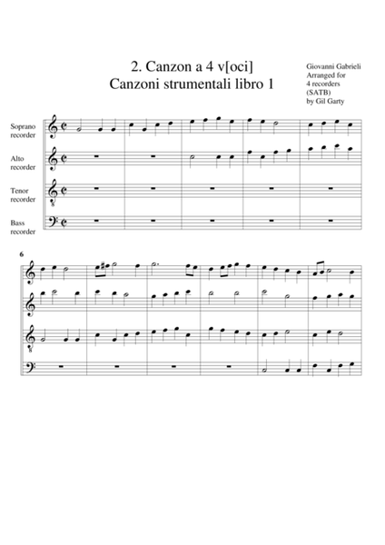 Canzon no.2 (Canzoni strumentali libro 1 di Torino)